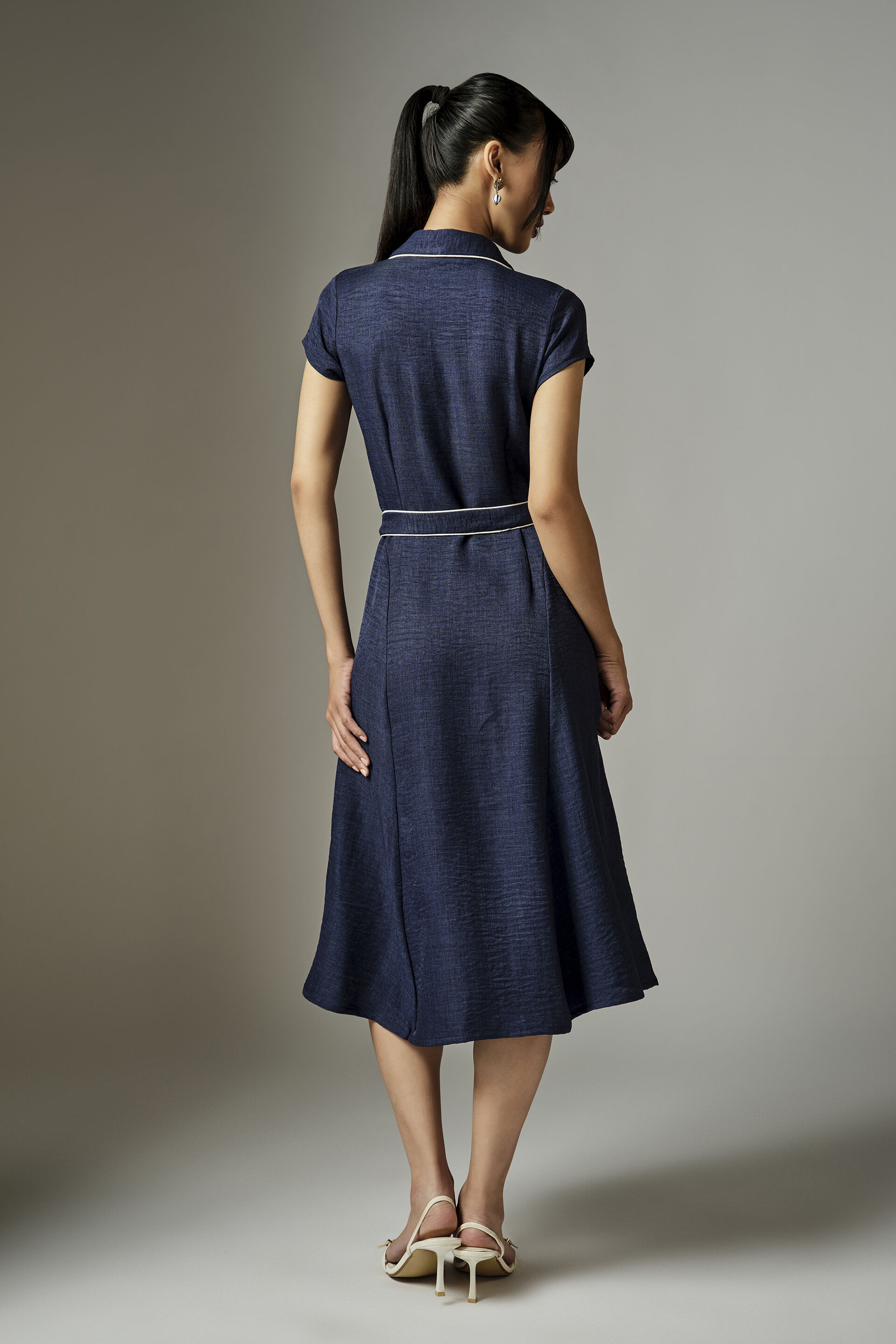 Heliane Navy Blue Dress, Navy Blue, image 5